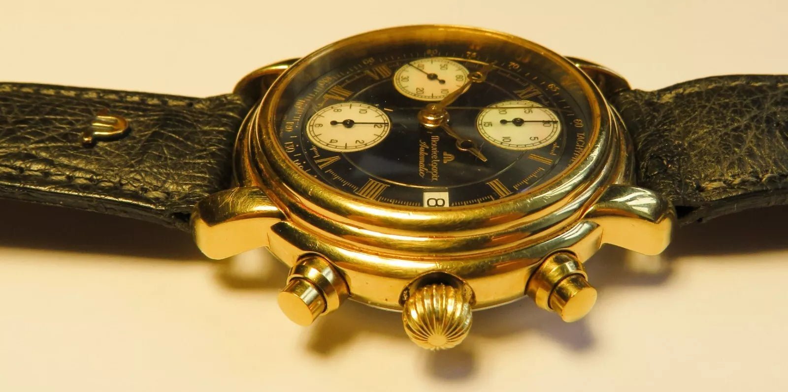 Maurice Lacroix Luxus Herren Chronograph mechanisch Gold ca. 1990 - Sammler - Uhren