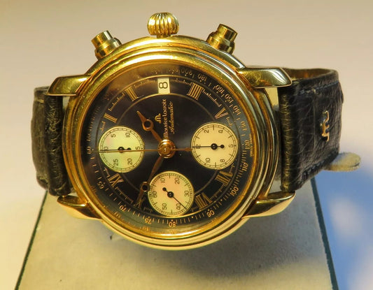 Maurice Lacroix Luxus Herren Chronograph mechanisch Gold ca. 1990 - Sammler - Uhren