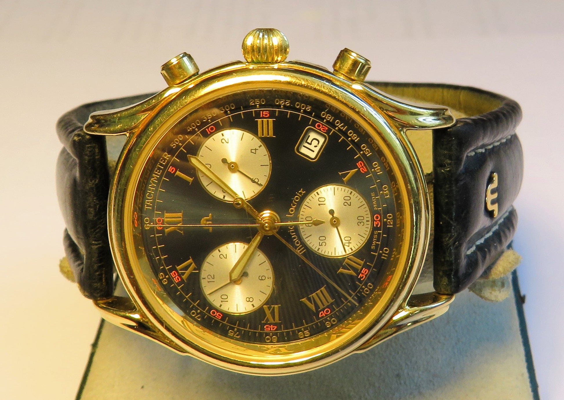 Maurice Lacroix Luxus Herren Chronograph Quarz ETA Werk Fullset Les Classiques - Sammler-Uhren