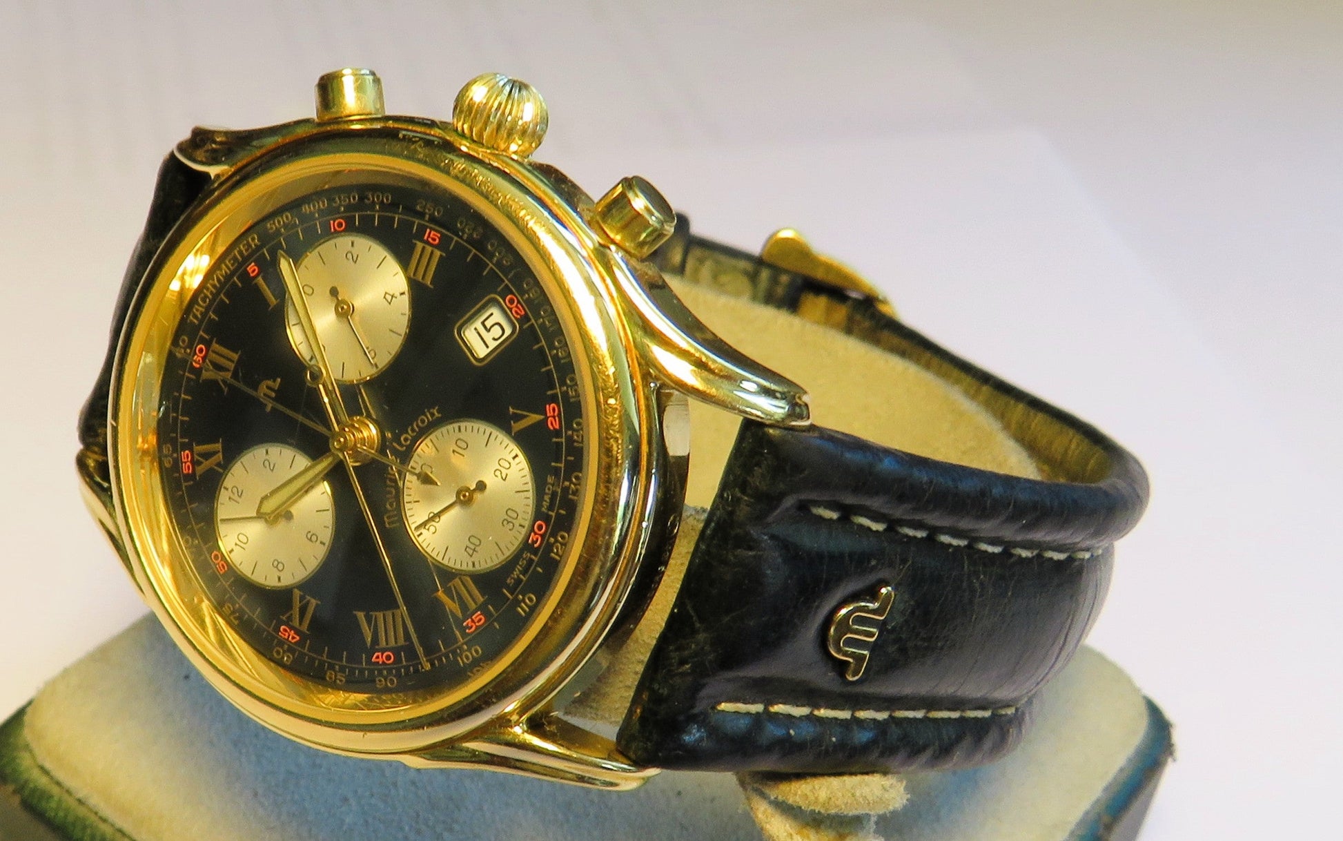 Maurice Lacroix Luxus Herren Chronograph Quarz ETA Werk Fullset Les Classiques - Sammler-Uhren