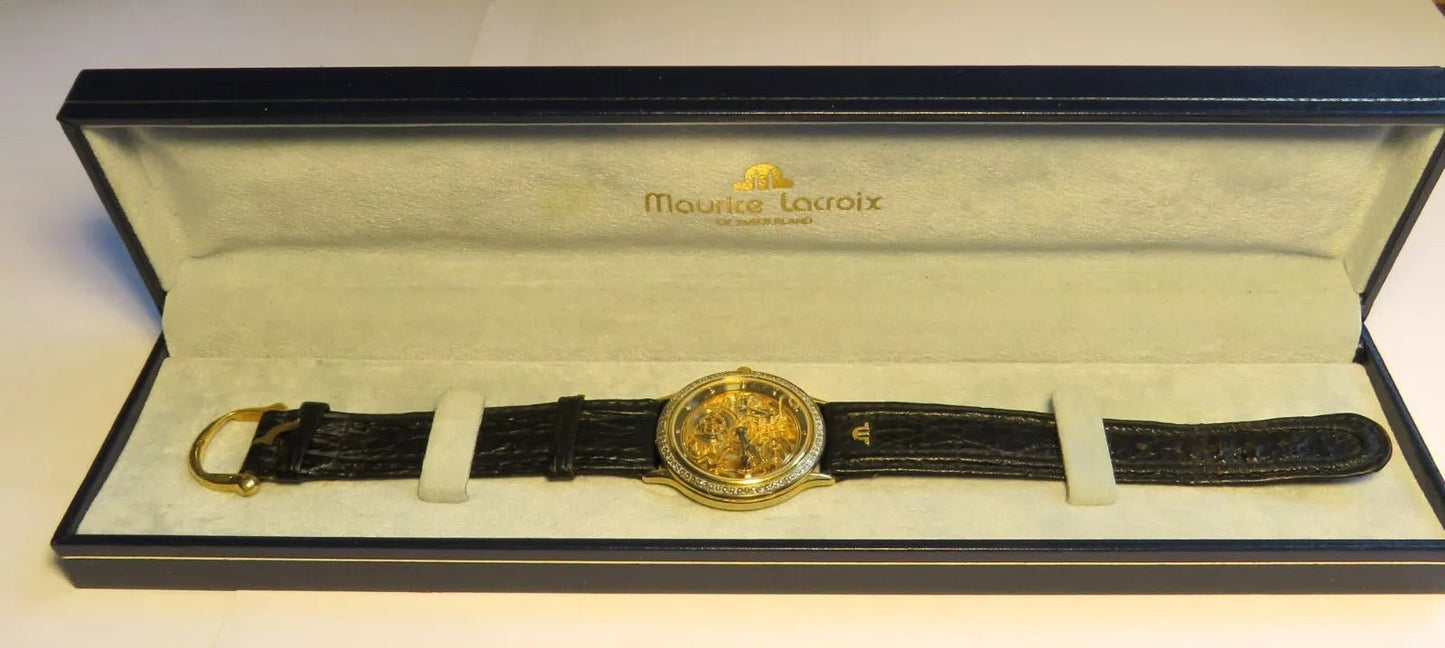 Maurice Lacroix Luxus Skelett Diamant / Brillant Armbanduhr mechanisch OVP - Sammler - Uhren