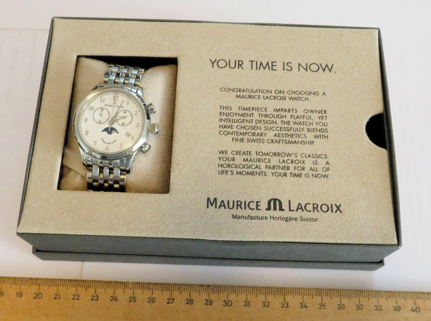 Maurice Lacroix Quarz Chronograph Phase de Lune LC 1087 Fullset OVP Papiere - Sammler-Uhren