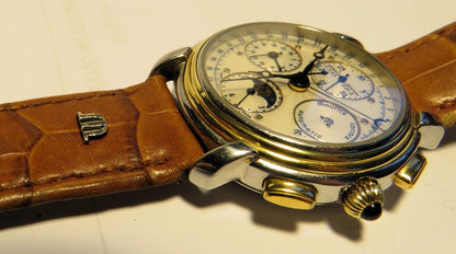 Maurice Lacroix Tomorrow ’ s Classics Stahl Gold Automatic HAU Mondphase OVP Pap - Sammler - Uhren