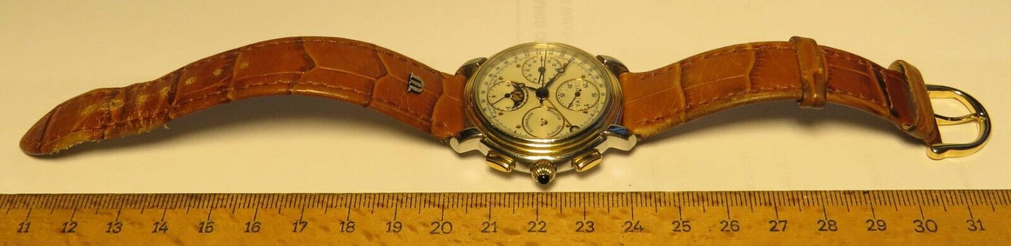 Maurice Lacroix Tomorrow ’ s Classics Stahl Gold Automatic HAU Mondphase OVP Pap - Sammler - Uhren