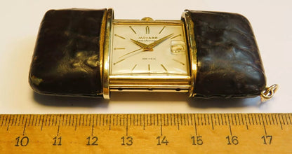 Movado Ermeto Ermetocsope Beyer Luxus Reisewecker Datum Geldbörsenuhr - Sammler - Uhren