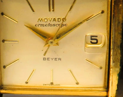 Movado Ermeto Ermetocsope Beyer Luxus Reisewecker Datum Geldbörsenuhr - Sammler - Uhren