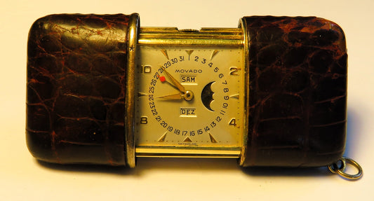 Movado Ermeto Moon Phase Mondphase Kalender Tag Monat Anzeige 1261 - 735M - Sammler - Uhren