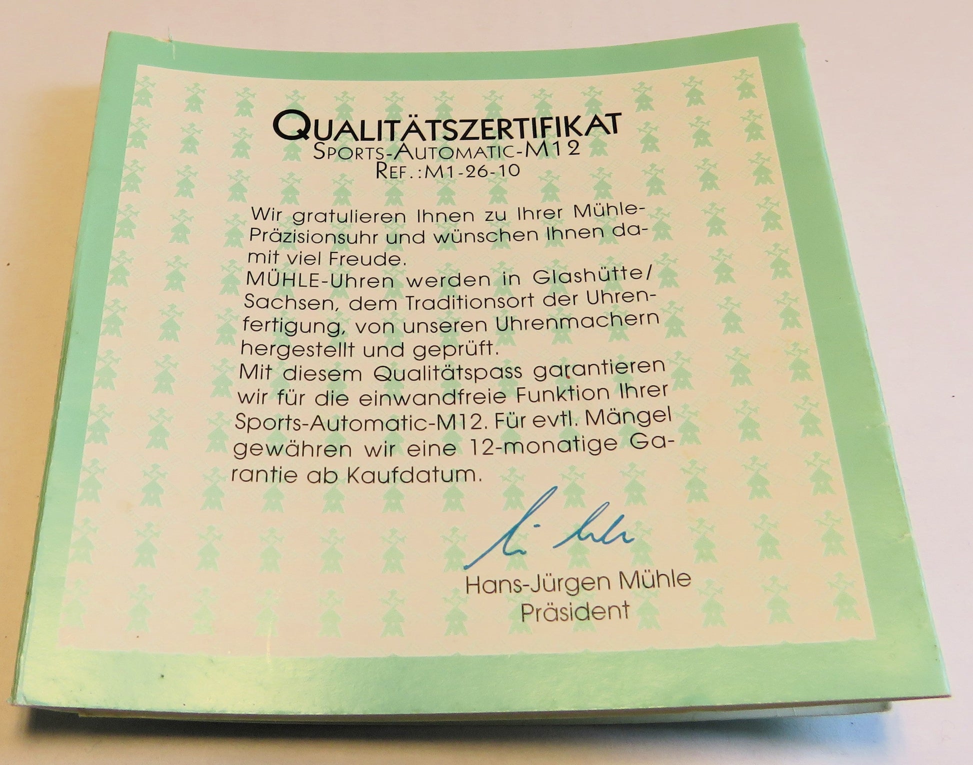 Mühle Glashütte Nautische Instrumente M1 - 26 - 10, M12300 Automatik Fullset Papiere - Sammler - Uhren