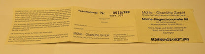 Mühle Glashütte Nautische Instrumente Marine Chronometer M1 - 30 - 10 Fullset OVP - Sammler - Uhren