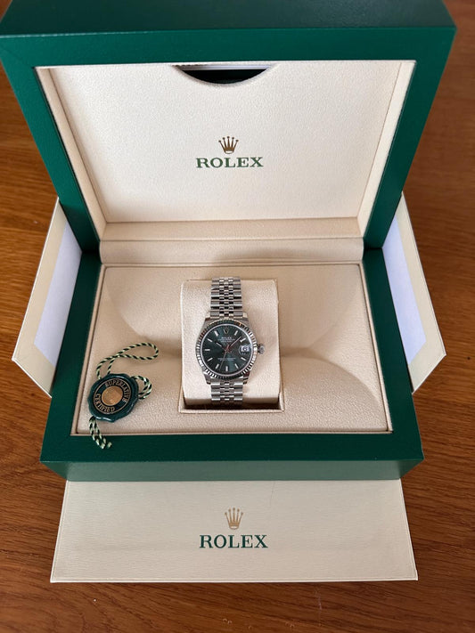 Neu! Rolex Lady Datejust 31mm Stahl/Weissgold Fullset OVP Papiere NP Euro 8950, - Sammler - Uhren