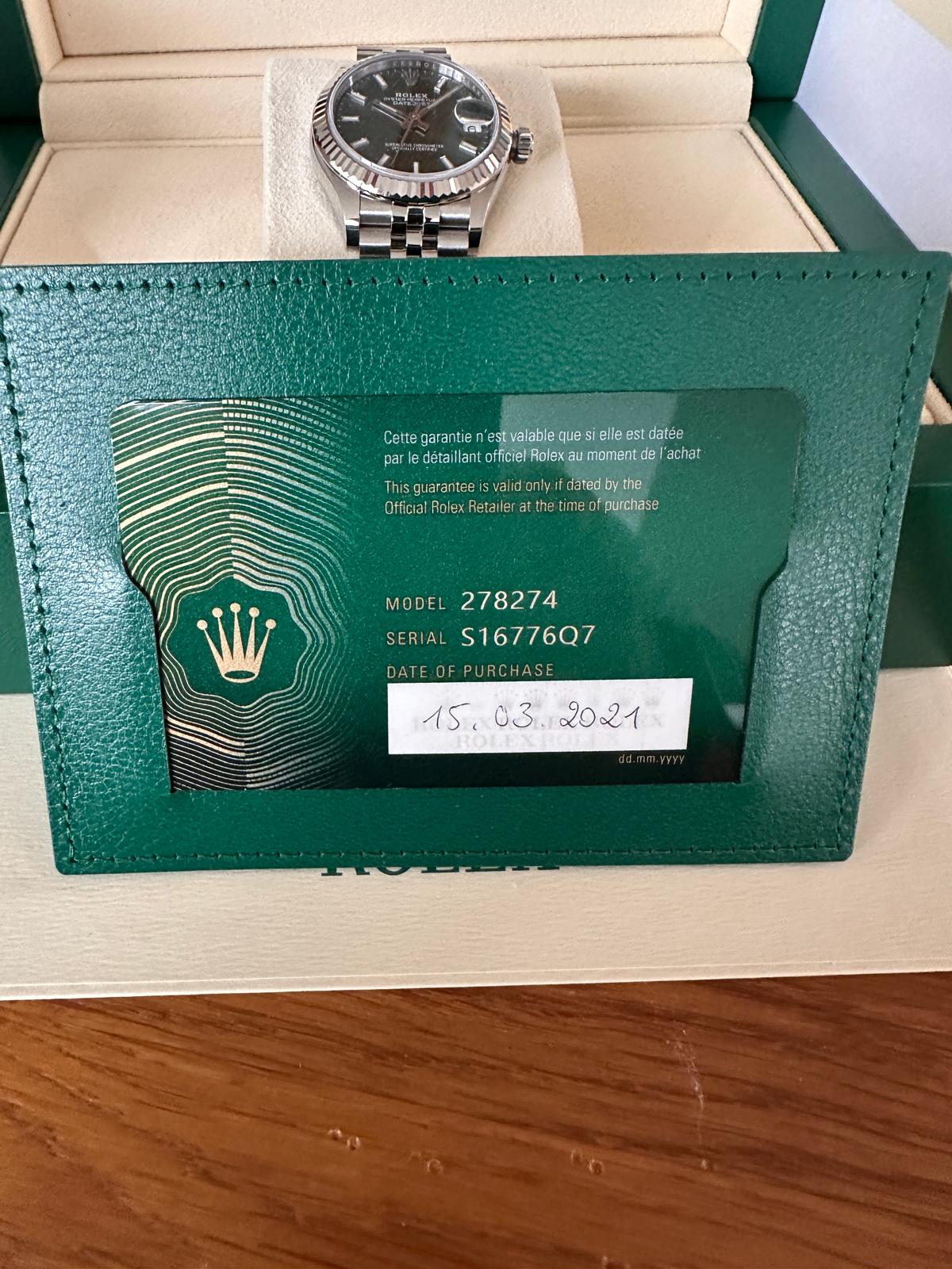 Neu! Rolex Lady Datejust 31mm Stahl/Weissgold Fullset OVP Papiere NP Euro 8950, - Sammler - Uhren