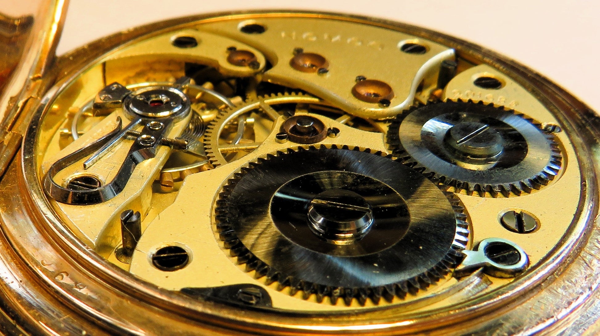 Nomos Guido Müller Glashütte edelste Herren Taschenuhr vergoldet ca. 1920 - Sammler - Uhren