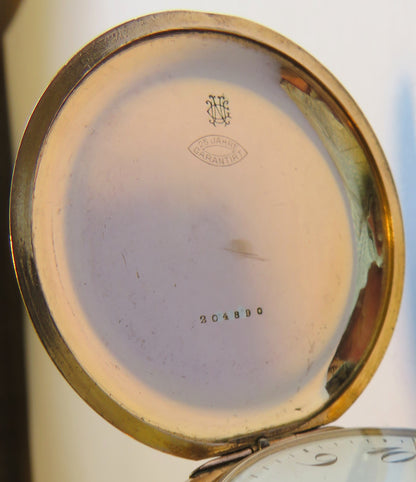 Nomos Guido Müller Glashütte edelste Herren Taschenuhr vergoldet ca. 1920 - Sammler - Uhren