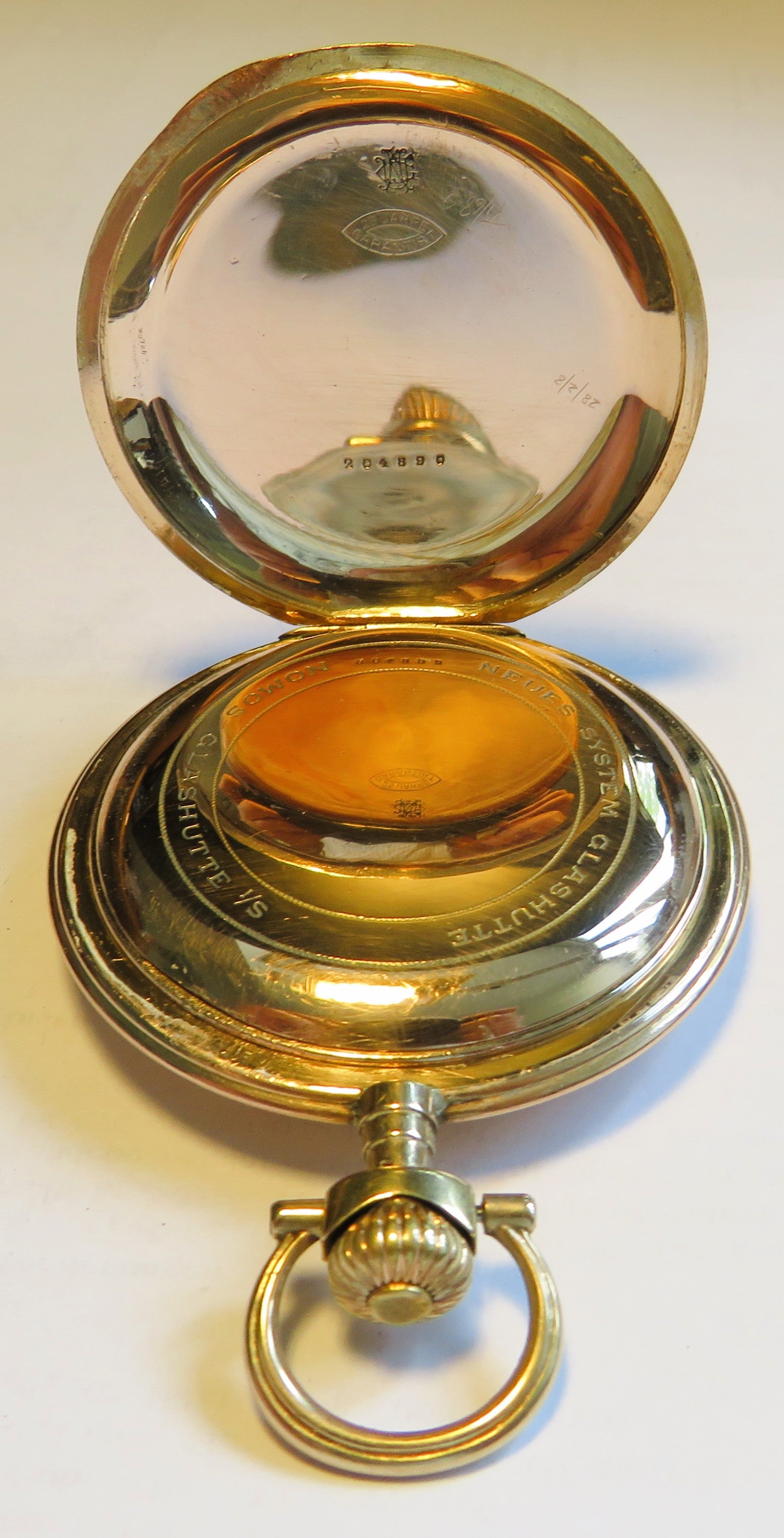 Nomos Guido Müller Glashütte edelste Herren Taschenuhr vergoldet ca. 1920 - Sammler - Uhren