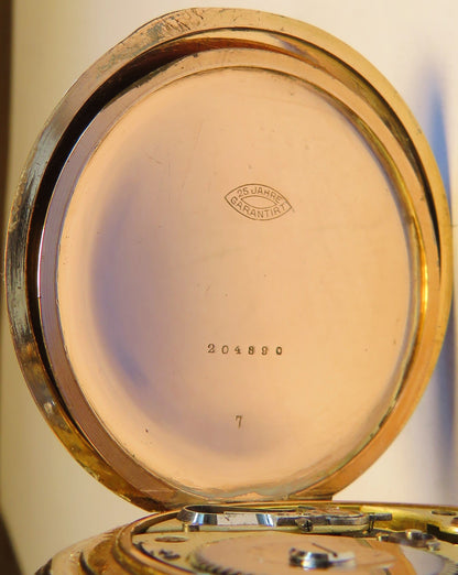 Nomos Guido Müller Glashütte edelste Herren Taschenuhr vergoldet ca. 1920 - Sammler - Uhren