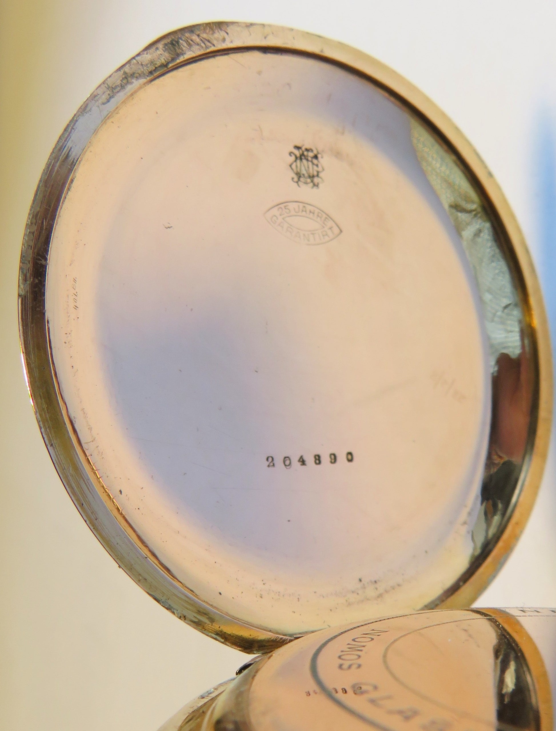 Nomos Guido Müller Glashütte edelste Herren Taschenuhr vergoldet ca. 1920 - Sammler - Uhren