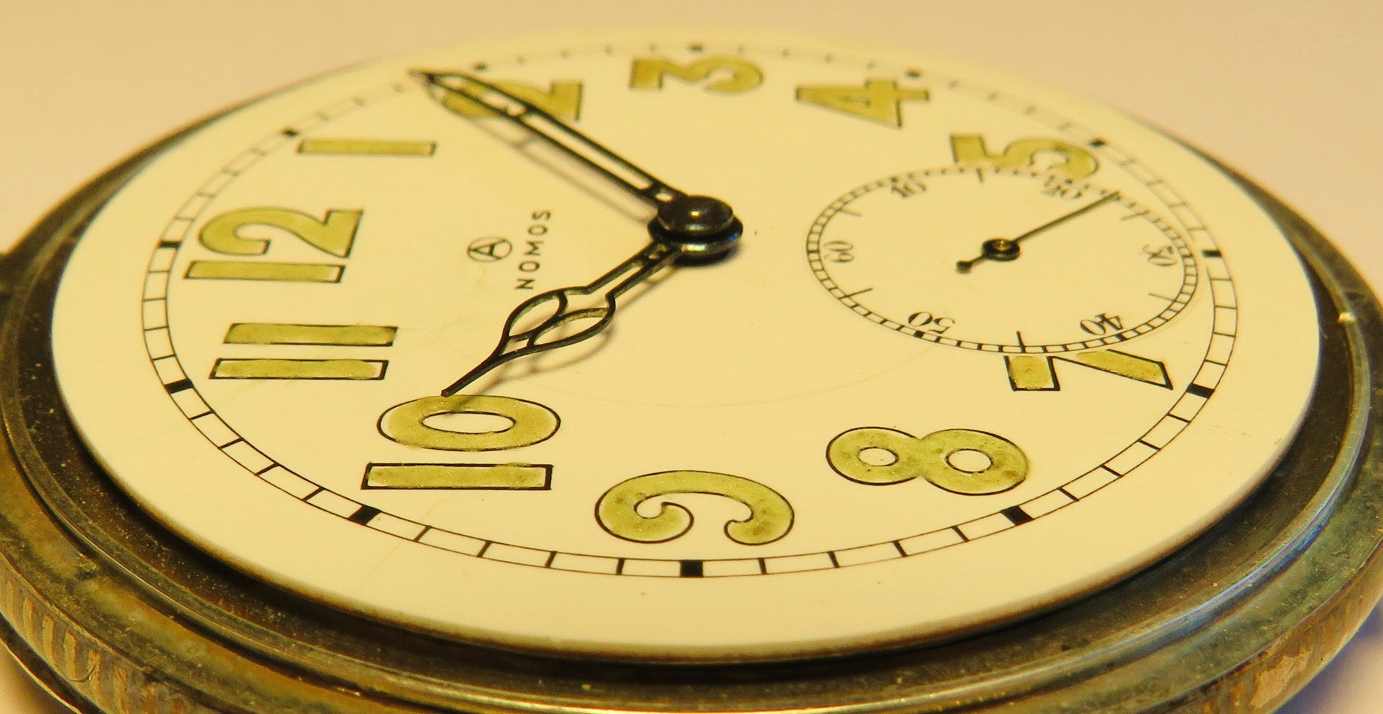 Nomos Guido Müller Glashütte Tula Silber edelste Herren Taschenuhr ca. 1920 - Sammler - Uhren