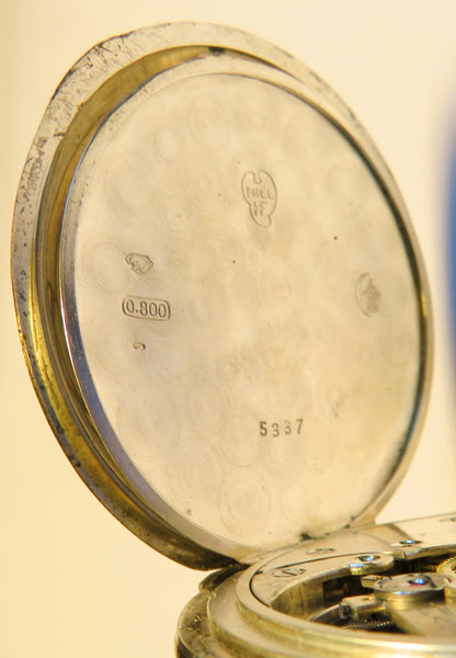 Nomos Guido Müller Glashütte Tula Silber edelste Herren Taschenuhr ca. 1920 - Sammler - Uhren