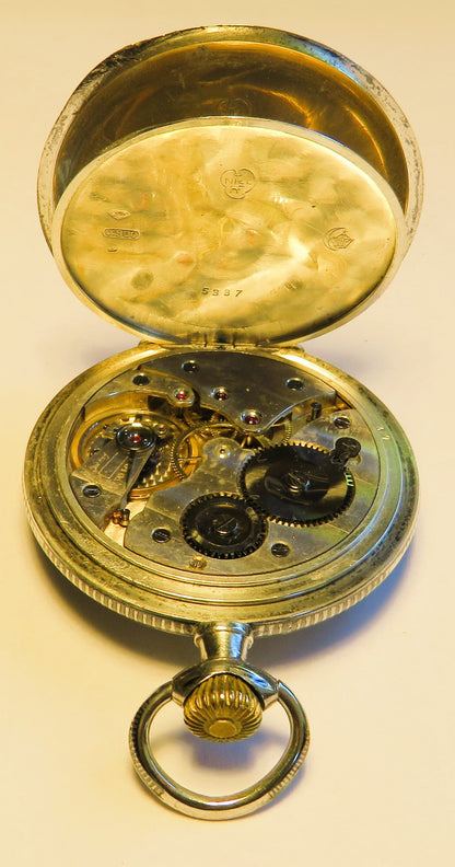Nomos Guido Müller Glashütte Tula Silber edelste Herren Taschenuhr ca. 1920 - Sammler - Uhren
