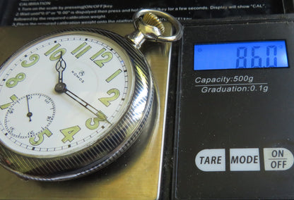 Nomos Guido Müller Glashütte Tula Silber edelste Herren Taschenuhr ca. 1920 - Sammler - Uhren