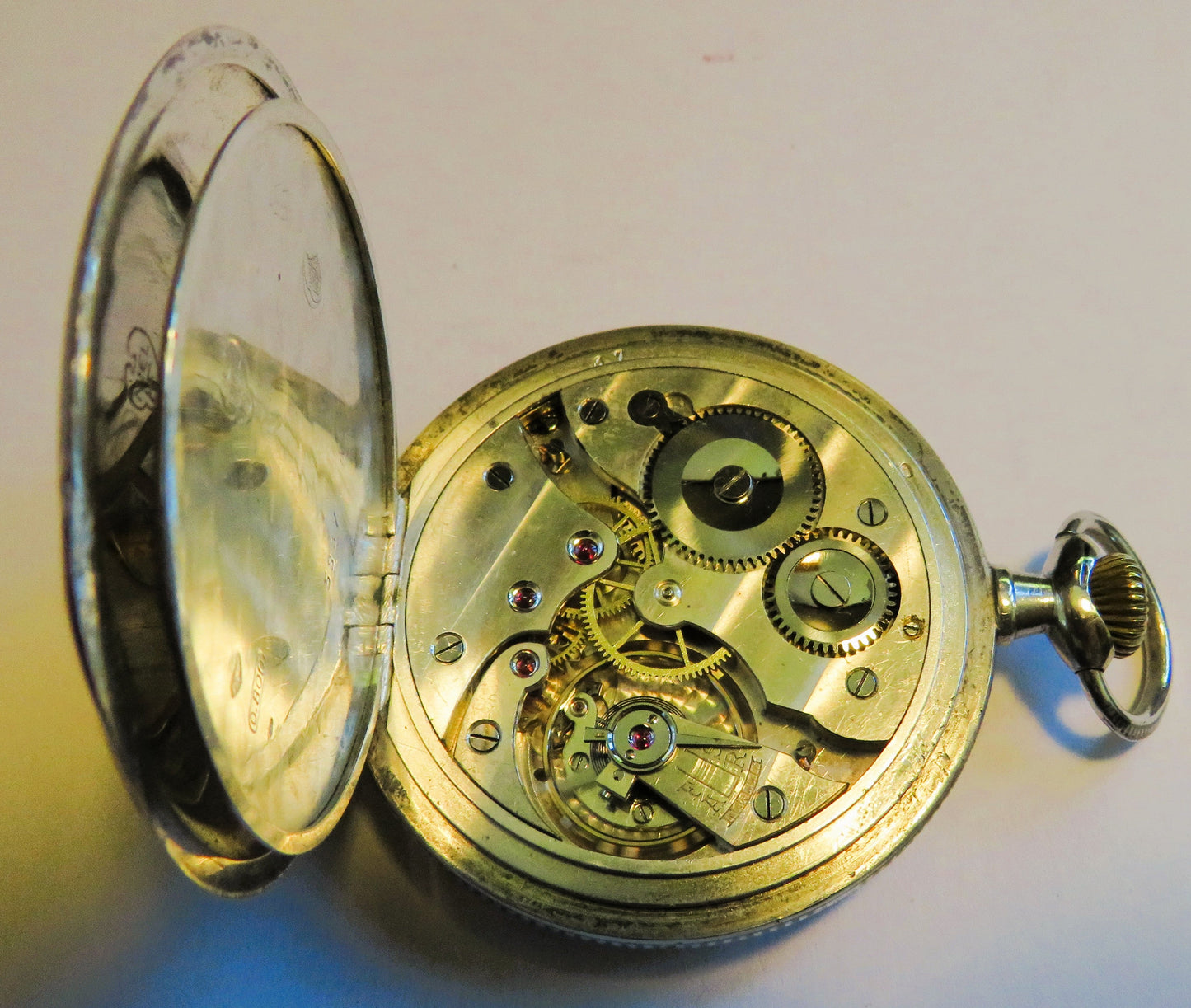 Nomos Guido Müller Glashütte Tula Silber edelste Herren Taschenuhr ca. 1920 - Sammler - Uhren