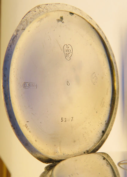 Nomos Guido Müller Glashütte Tula Silber edelste Herren Taschenuhr ca. 1920 - Sammler - Uhren