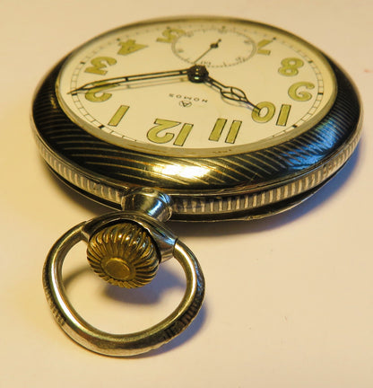 Nomos Guido Müller Glashütte Tula Silber edelste Herren Taschenuhr ca. 1920 - Sammler - Uhren