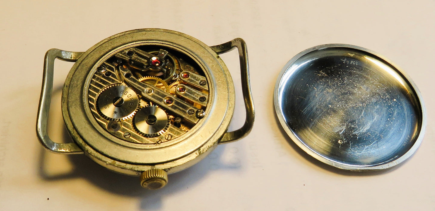 Nova Ancre Anton Schild 153 frühe Pfeilindex Fliegeruhr Reichsluftwaffe 1930 - Sammler - Uhren