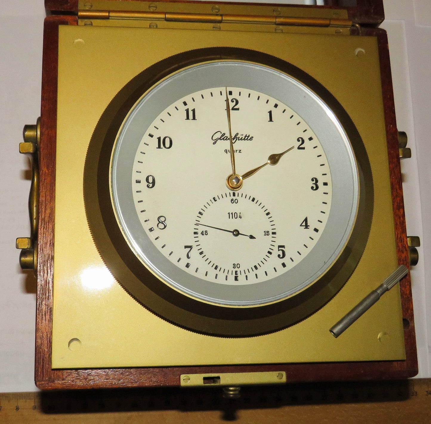 NVA Marine Chronometer Glashütte Quarz Typ DHI G8 1/74 Typ 1 - 71 ca. 1974 läuft - Sammler - Uhren