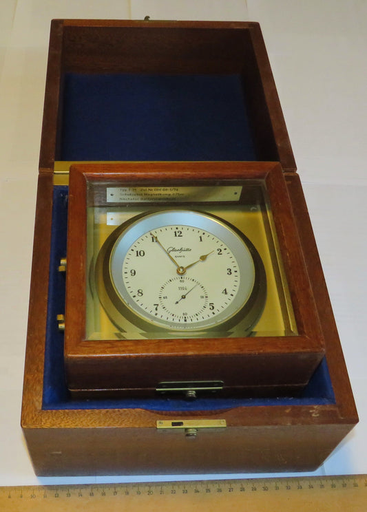NVA Marine Chronometer Glashütte Quarz Typ DHI G8 1/74 Typ 1 - 71 ca. 1974 läuft - Sammler - Uhren