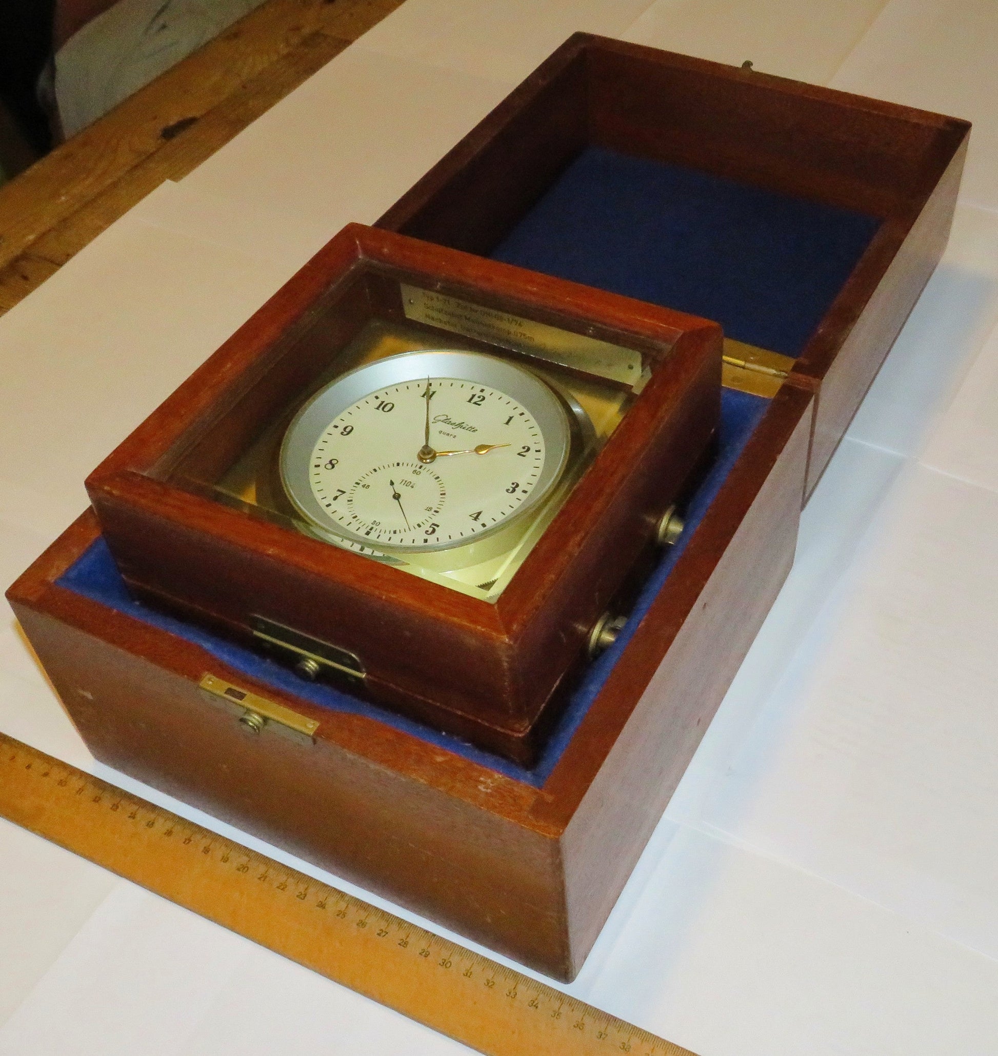 NVA Marine Chronometer Glashütte Quarz Typ DHI G8 1/74 Typ 1 - 71 ca. 1974 läuft - Sammler - Uhren