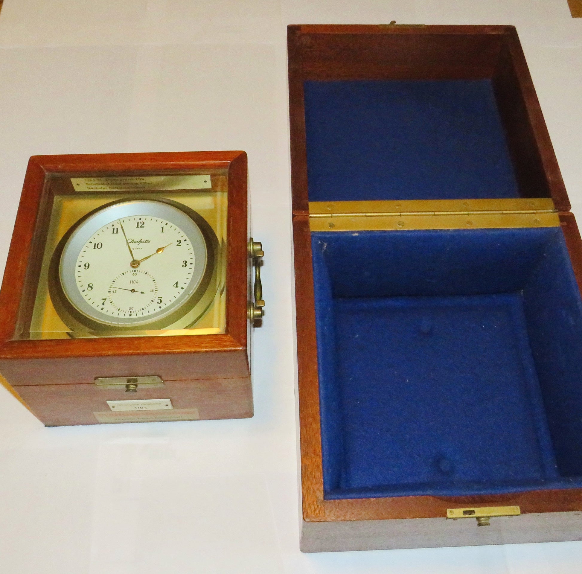 NVA Marine Chronometer Glashütte Quarz Typ DHI G8 1/74 Typ 1 - 71 ca. 1974 läuft - Sammler - Uhren