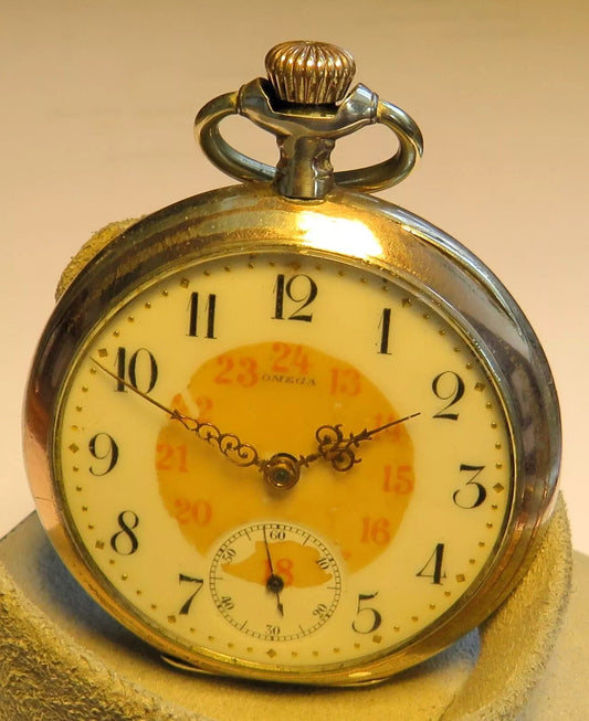 Omega antike 0,800 Silber Luxus Lepine Herrentaschenuhr mechanisch ca. 1900 - Sammler - Uhren