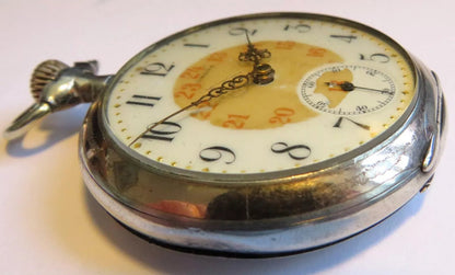 Omega antike 0,800 Silber Luxus Lepine Herrentaschenuhr mechanisch ca. 1900 - Sammler - Uhren