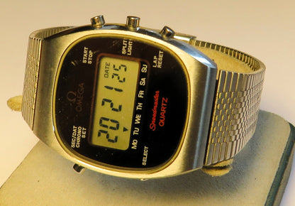 Omega Speedmaster Chronograph Quartz Luxus Herrenarmbanduhr Alaska ca. 1977 - Sammler - Uhren