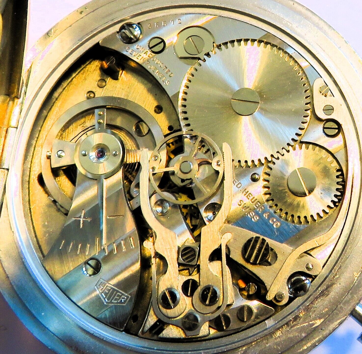 Orig. Ed Heuer Biel Rattrapante Stoppuhr pre TAG ca. 1960 Chronograph - Sammler - Uhren