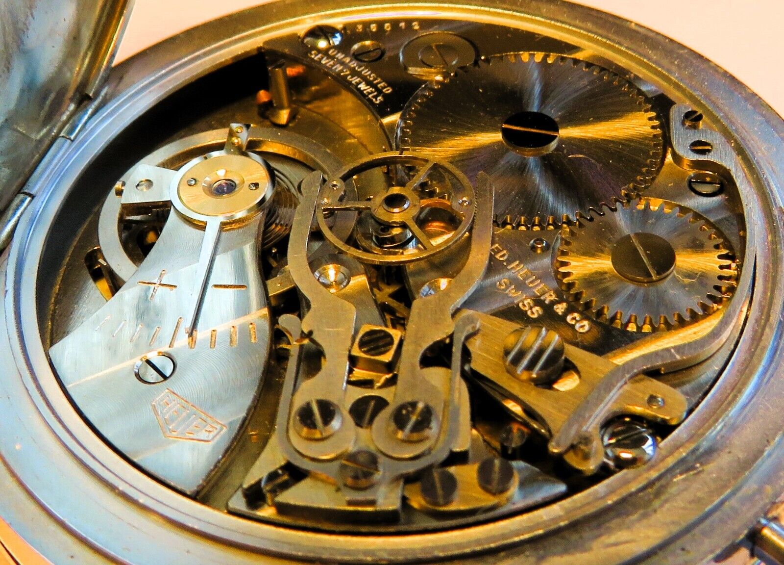 Orig. Ed Heuer Biel Rattrapante Stoppuhr pre TAG ca. 1960 Chronograph - Sammler - Uhren