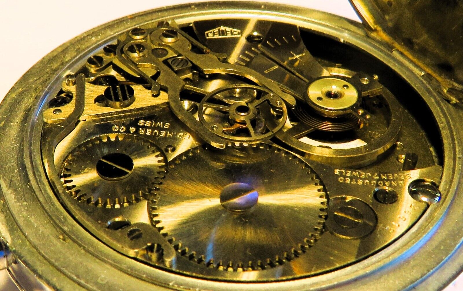 Orig. Ed Heuer Biel Rattrapante Stoppuhr pre TAG ca. 1960 Chronograph - Sammler - Uhren