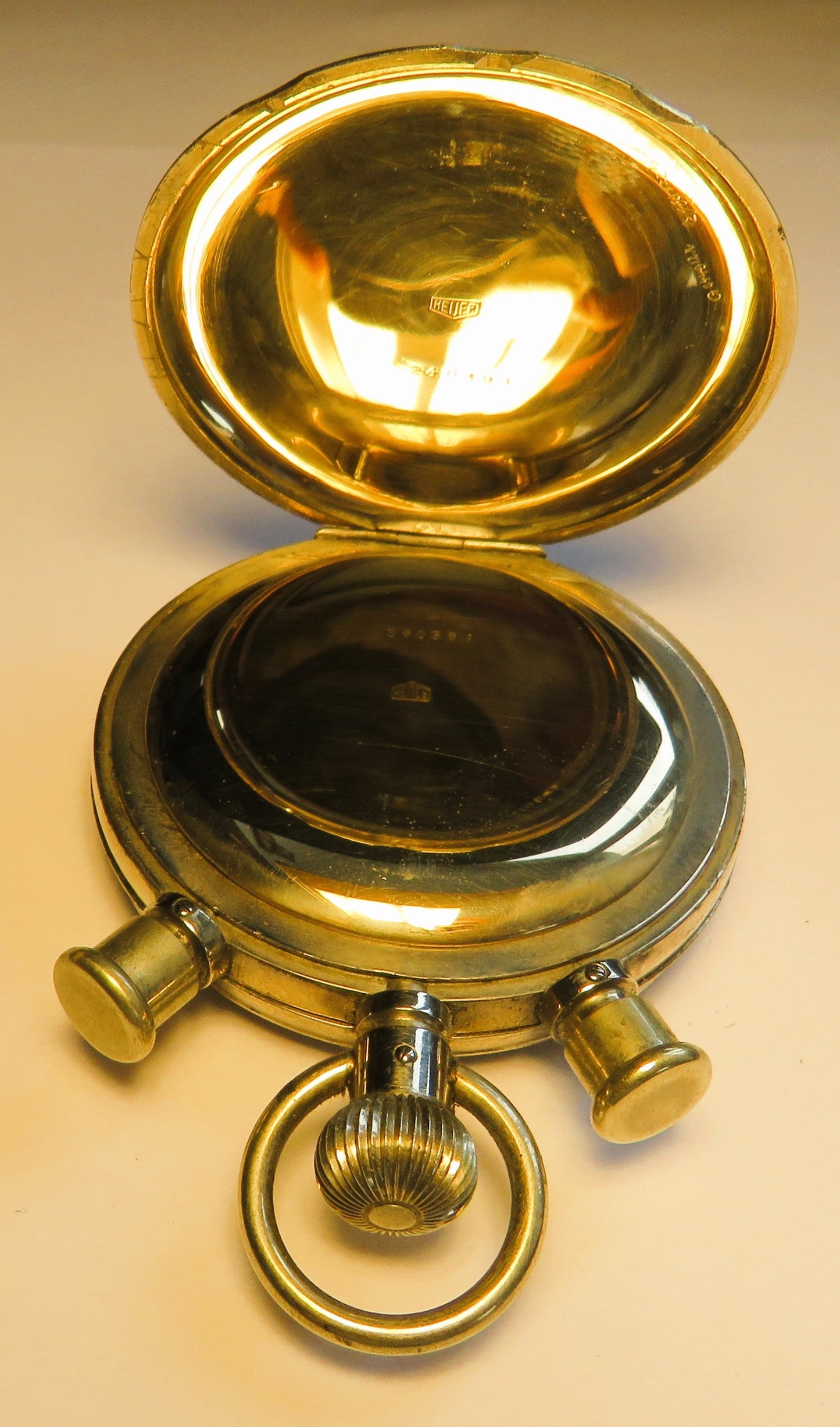 Orig. Ed Heuer Biel Stoppuhr Schaltnocken Rattrapante ca. 1960 Chronograph - Sammler - Uhren