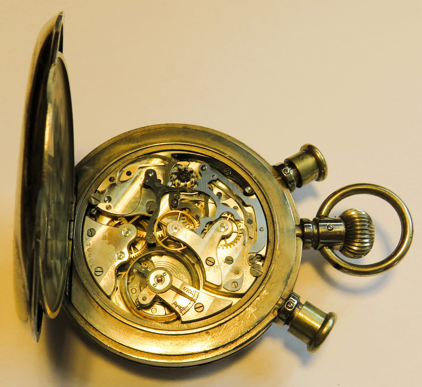 Orig. Ed Heuer Biel Stoppuhr Schaltnocken Rattrapante ca. 1960 Chronograph - Sammler - Uhren