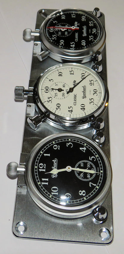 Orig. Hanhart seltenes Classic Rallye Stoppuhr Timer Dashboard Set im Fullset - Sammler - Uhren