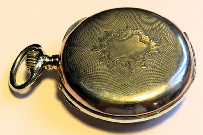 Orig. IWC International Watch Schaffhausen 0,800 Silber Taschenuhr HTU ca. 1910 - Sammler - Uhren
