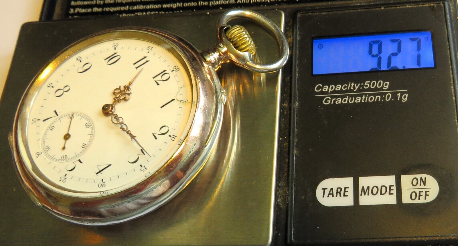 Orig. IWC International Watch Schaffhausen 0,800 Silber Taschenuhr HTU ca. 1910 - Sammler - Uhren