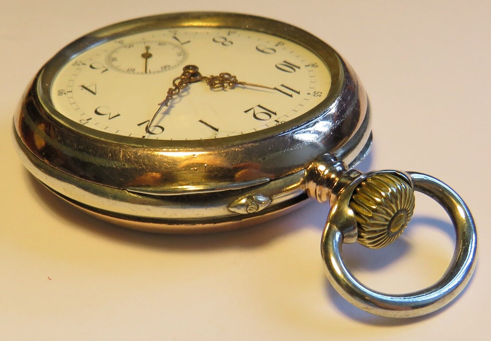 Orig. IWC International Watch Schaffhausen 0,800 Silber Taschenuhr HTU ca. 1910 - Sammler - Uhren