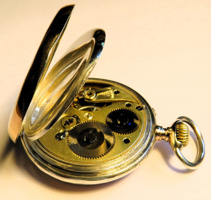 Orig. IWC International Watch Schaffhausen 0,800 Silber Taschenuhr HTU ca. 1910 - Sammler - Uhren