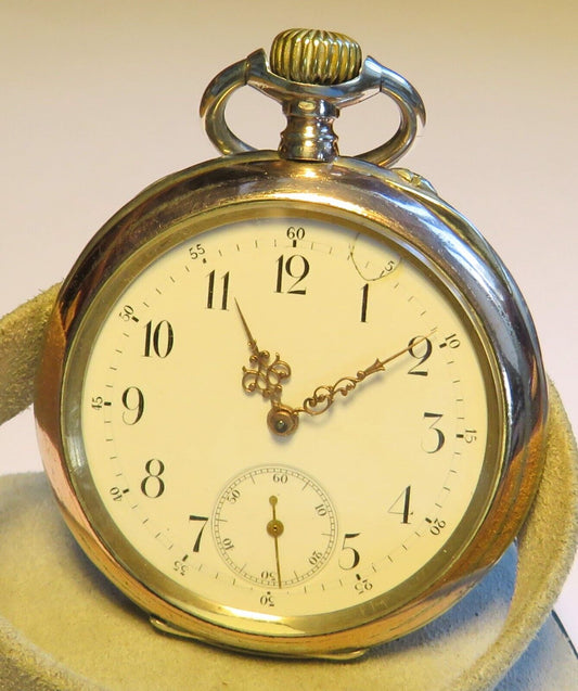 Orig. IWC International Watch Schaffhausen 0,800 Silber Taschenuhr HTU ca. 1910 - Sammler - Uhren