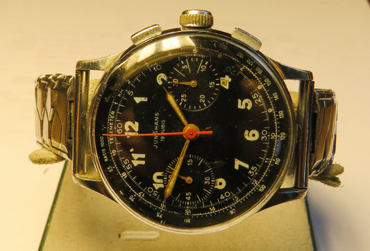 Orig. Junghans J88 früher Schaltrad / Flieger Chronograph ca. 1950 - Bundeswehr - Sammler - Uhren