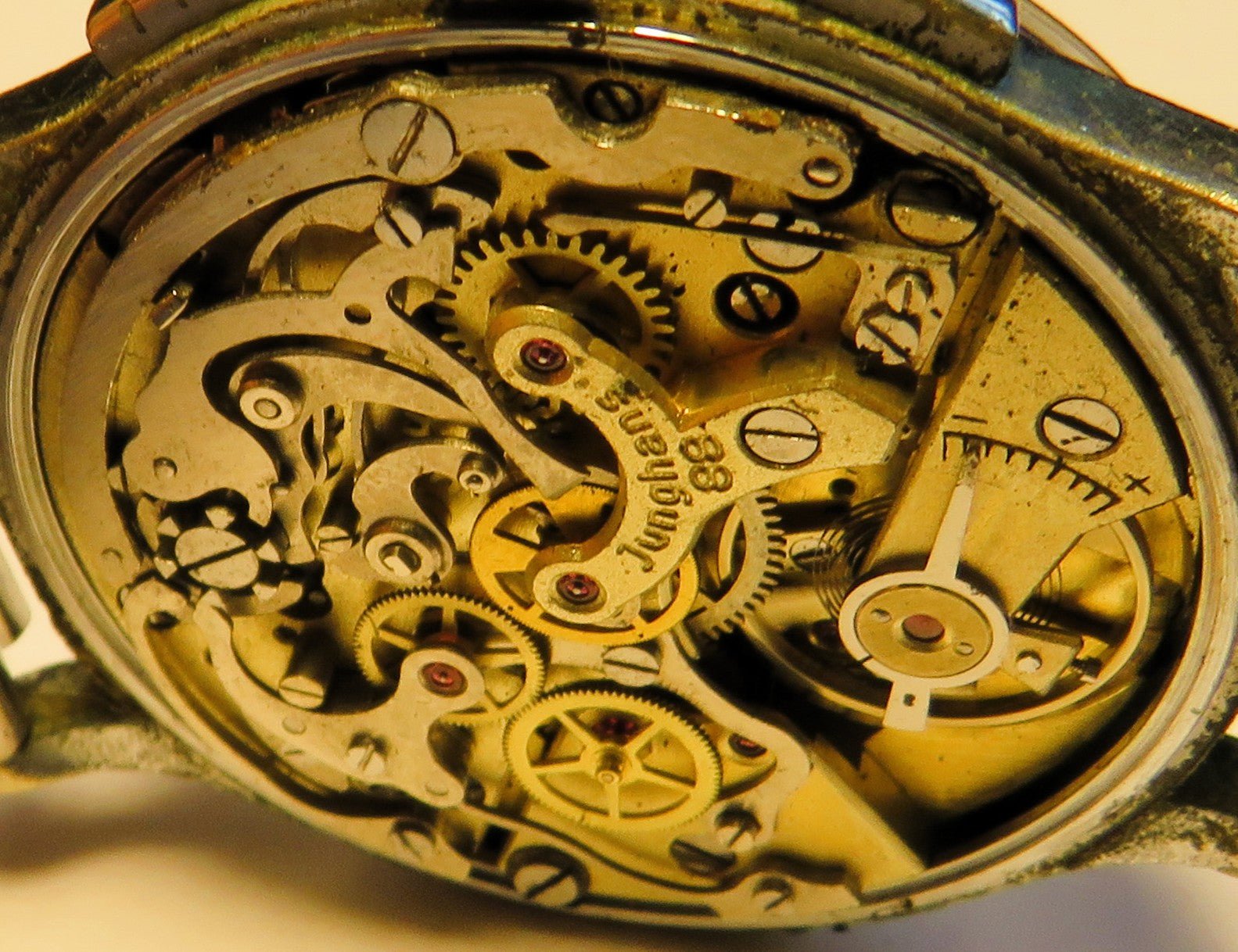 Orig. Junghans J88 früher Schaltrad / Flieger Chronograph ca. 1950 - Bundeswehr - Sammler - Uhren