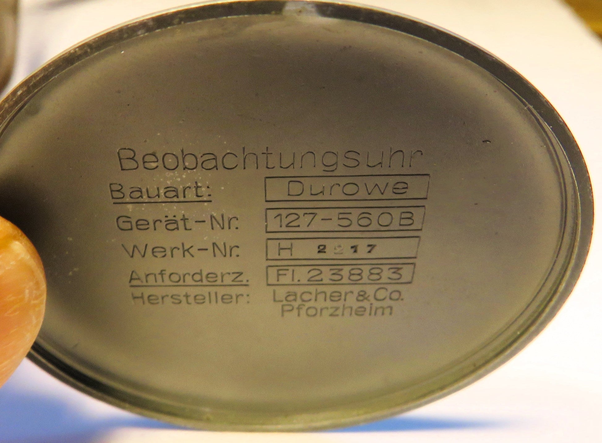 Orig. Laco Navigations B - Uhr Beobachtungs Uhr RLM H 1433 Baum. 2 WK2 - Sammler - Uhren