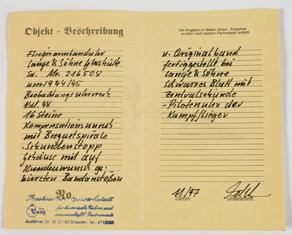 Orig. Lange & Söhne Fliegeruhr B - Uhr Beobachtungsuhr Reichs Luftwaffe WK 2 - Sammler - Uhren